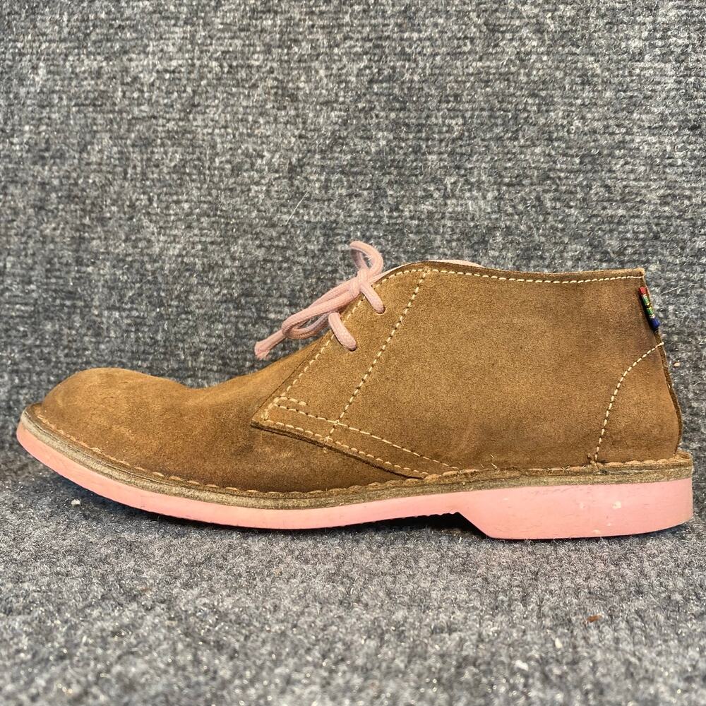 Veldskoen Heritage Brown Suede Desert Boots Chukka Shoes Pink Sole Kid 4 Women 5